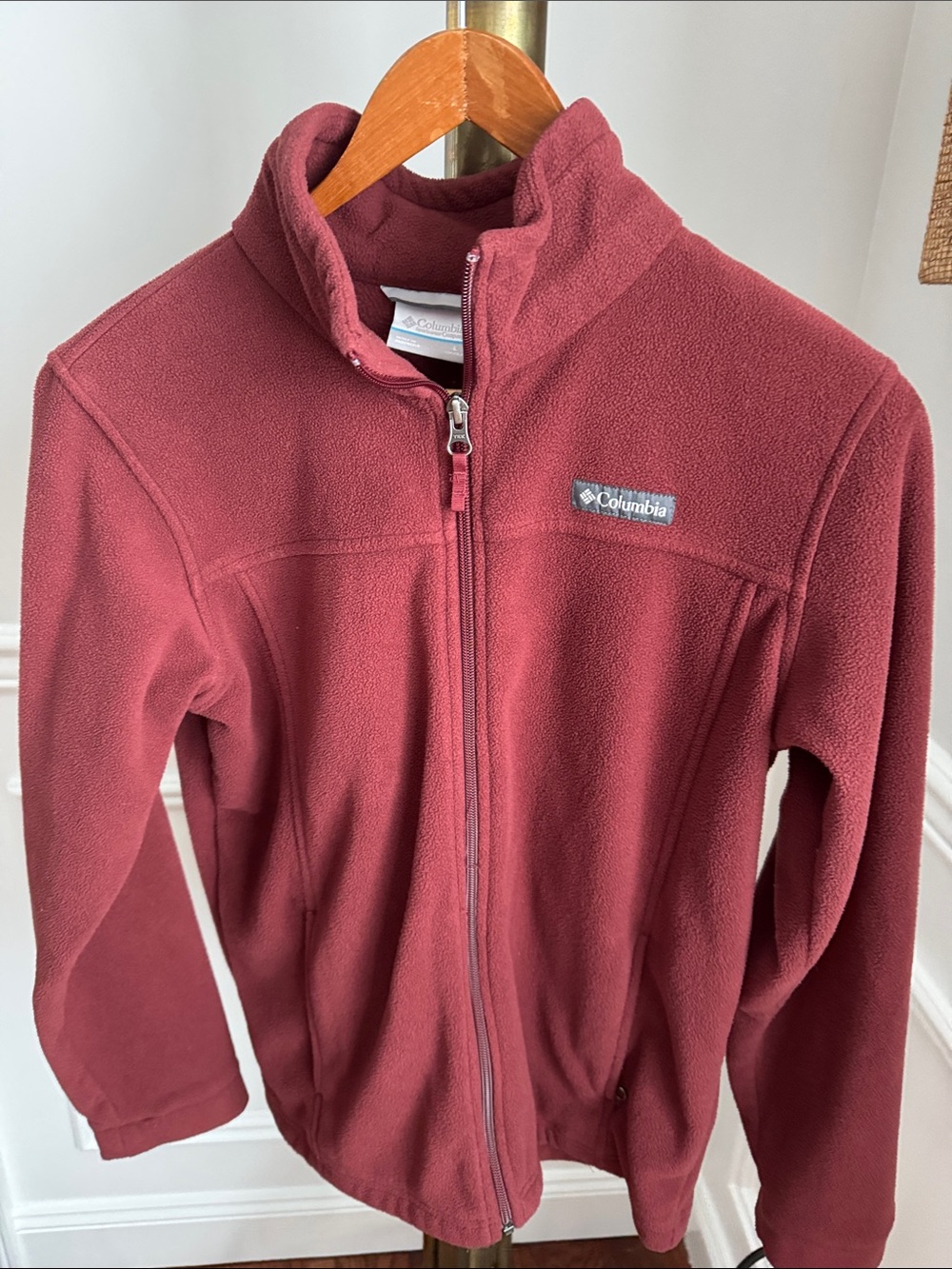 Columbia Kids Maroon Full-Zip Fleece Jacket
